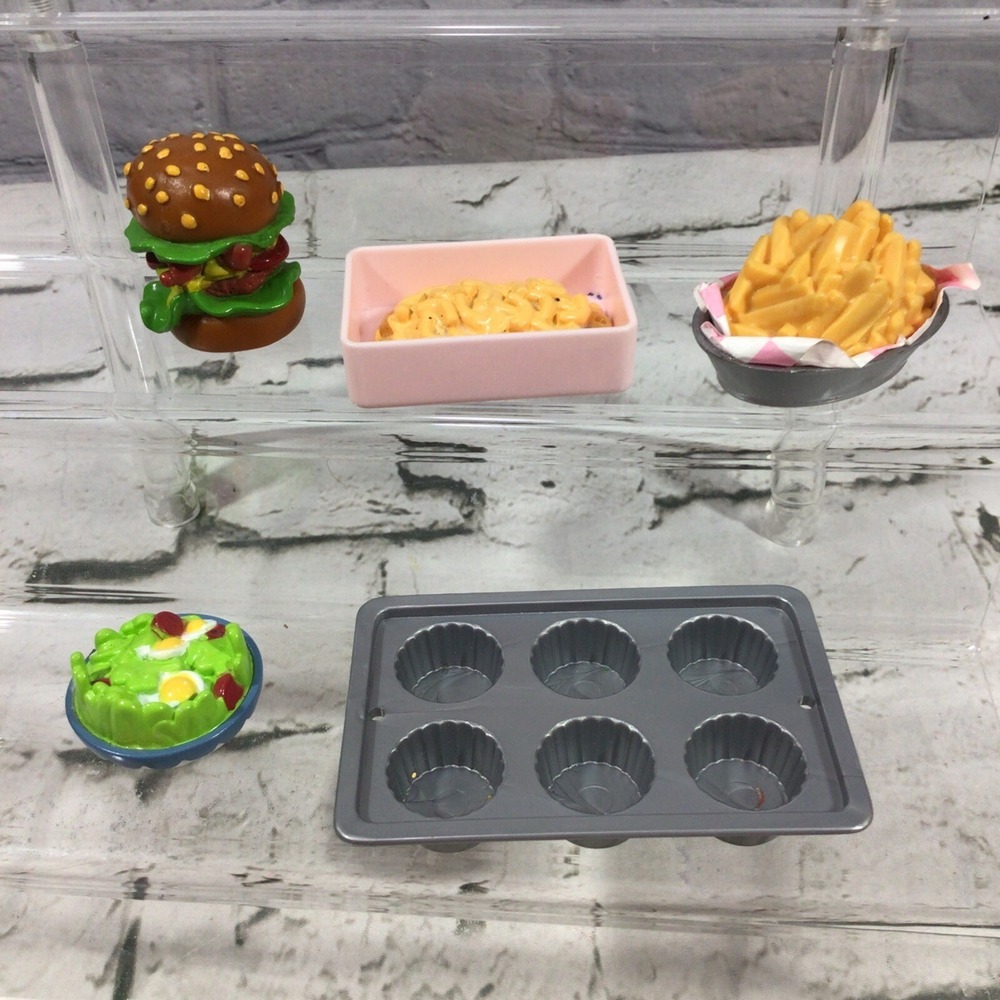 Our Generation Doll‎ Food Lot Cheeseburger Fries Cupcake Pan Salad Mac N Cheese